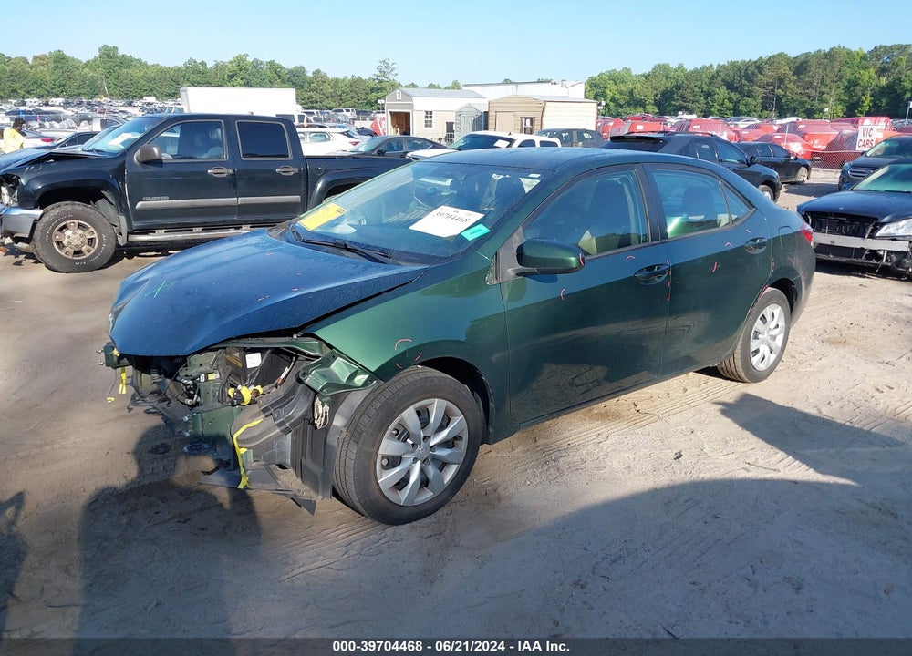 2016 TOYOTA COROLLA LE VIN: 2T1BURHE8GC579501