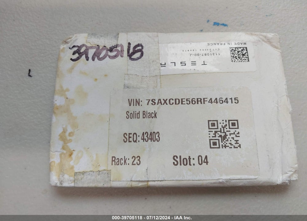 2024 TESLA MODEL X LONG RANGE VIN: 7SAXCDE56RF446415