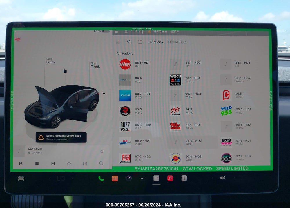 2024 TESLA MODEL 3 REAR-WHEEL DRIVE VIN: 5YJ3E1EA2RF751041