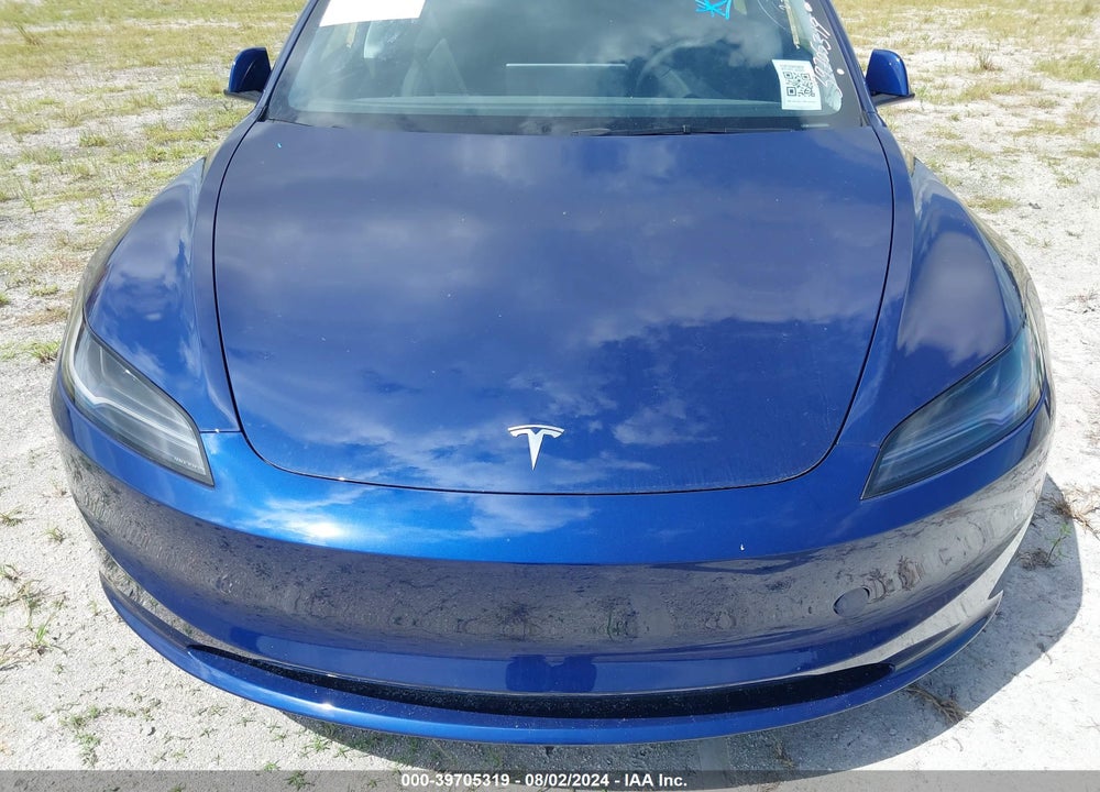 2024 TESLA MODEL 3 REAR-WHEEL DRIVE VIN: 5YJ3E1EA3RF750254