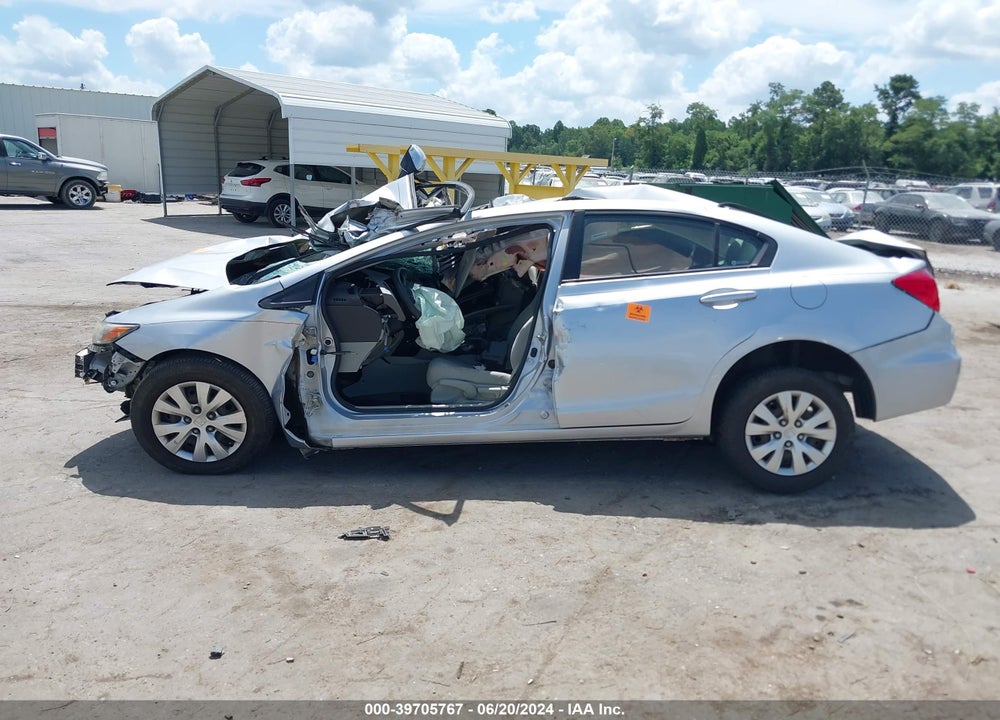 2012 HONDA CIVIC VIN: 2HGFB2F54CH558499
