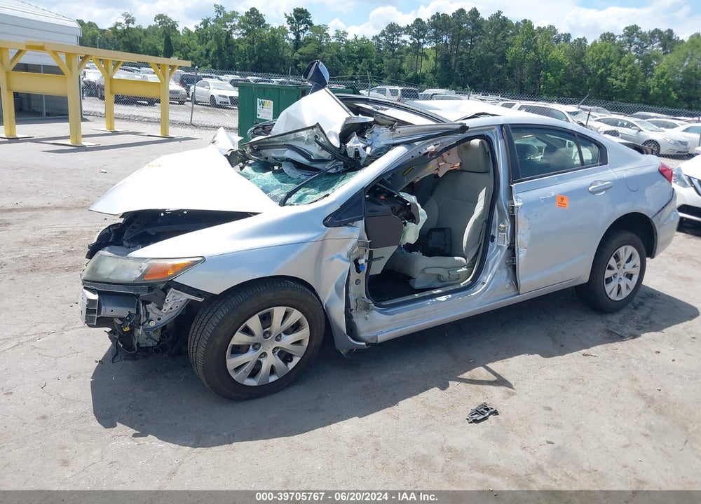 2012 HONDA CIVIC VIN: 2HGFB2F54CH558499