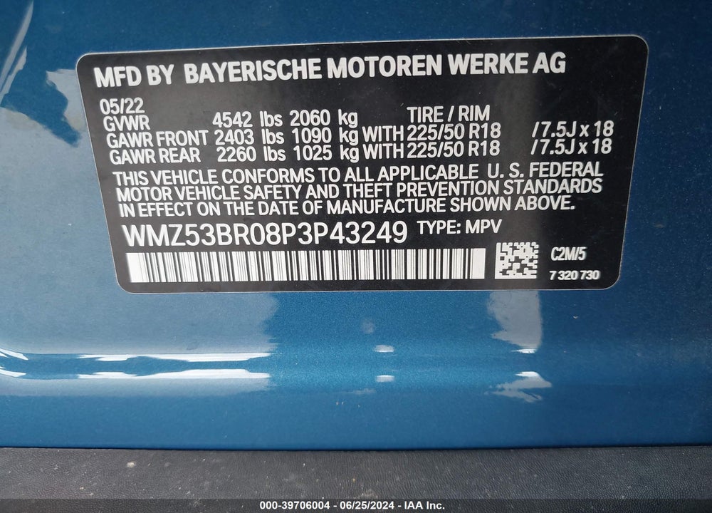 2023 MINI COUNTRYMAN COOPER S CLASSIC VIN: WMZ53BR08P3P43249