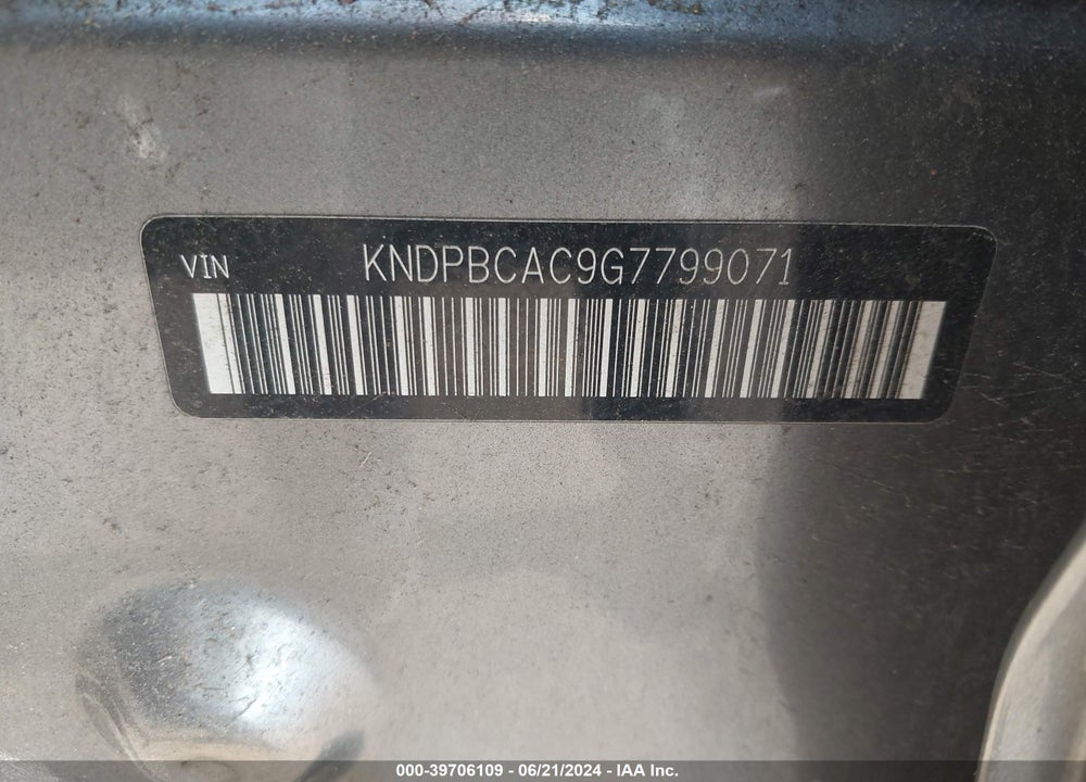 2016 KIA SPORTAGE LX VIN: KNDPBCAC9G7799071