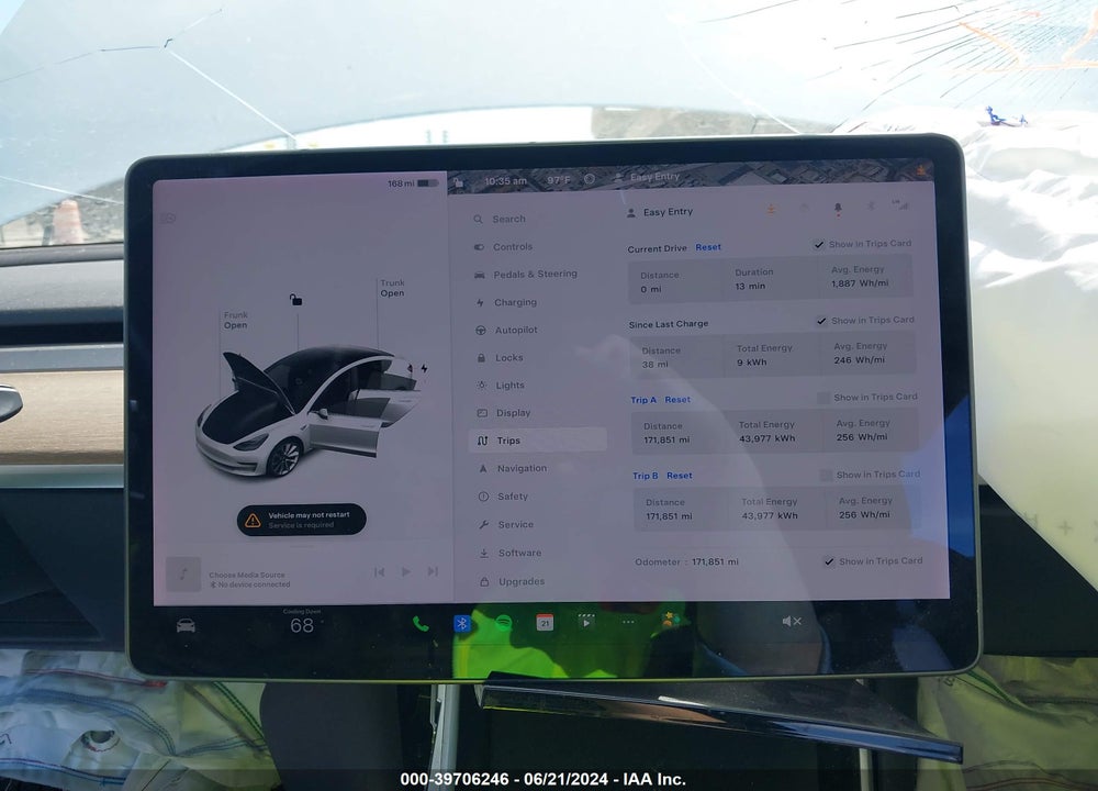 2019 TESLA MODEL 3 LONG RANGE/MID RANGE/STANDARD RANGE/STANDARD RANGE PLUS VIN: 5YJ3E1EA8KF323609