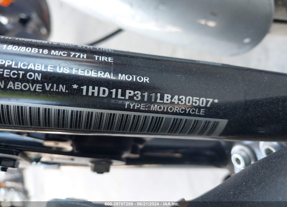 2020 HARLEY-DAVIDSON XL1200 NS VIN: 1HD1LP311LB430507