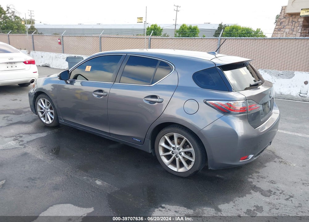 2012 LEXUS CT 200H PREMIUM VIN: JTHKD5BH4C2059931