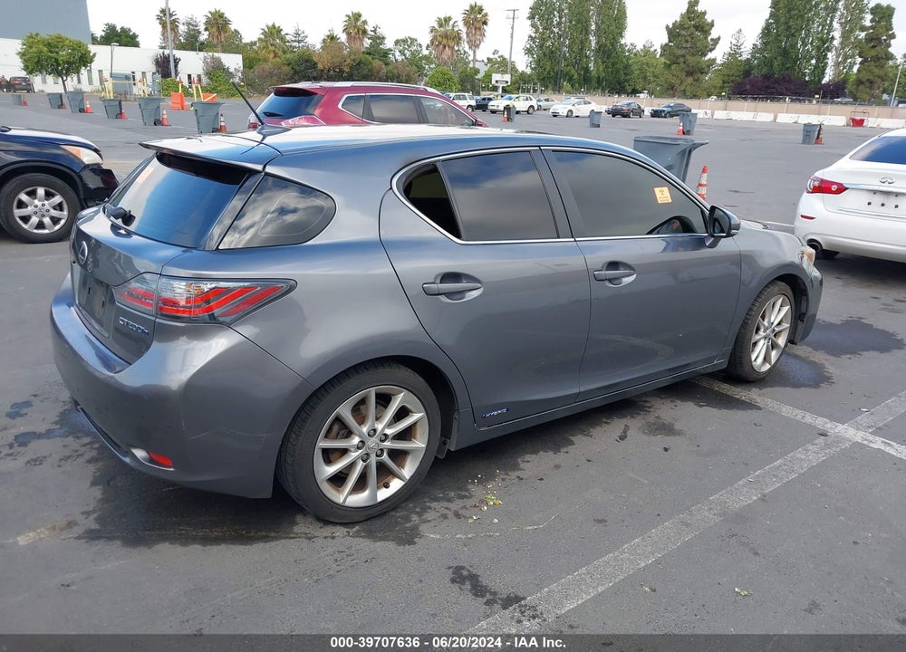 2012 LEXUS CT 200H PREMIUM VIN: JTHKD5BH4C2059931