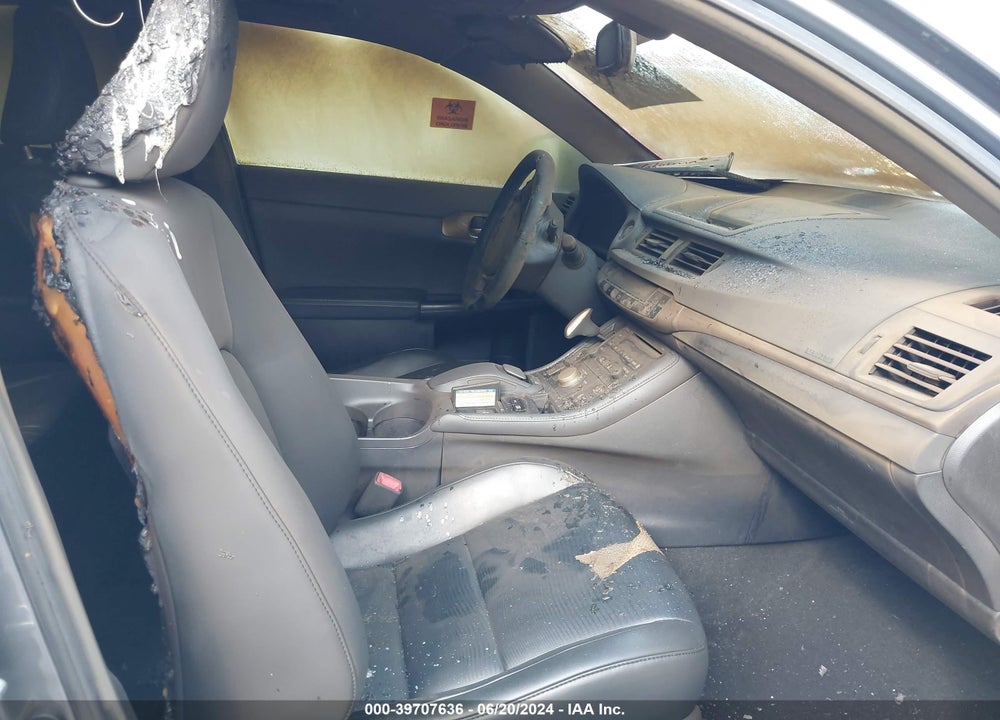 2012 LEXUS CT 200H PREMIUM VIN: JTHKD5BH4C2059931
