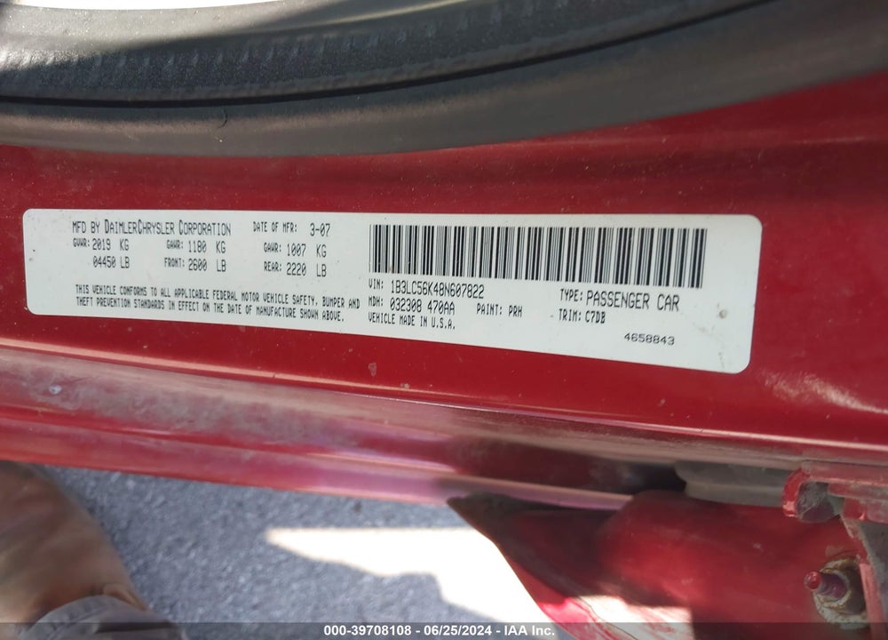 2008 DODGE AVENGER SXT VIN: 1B3LC56K48N607822