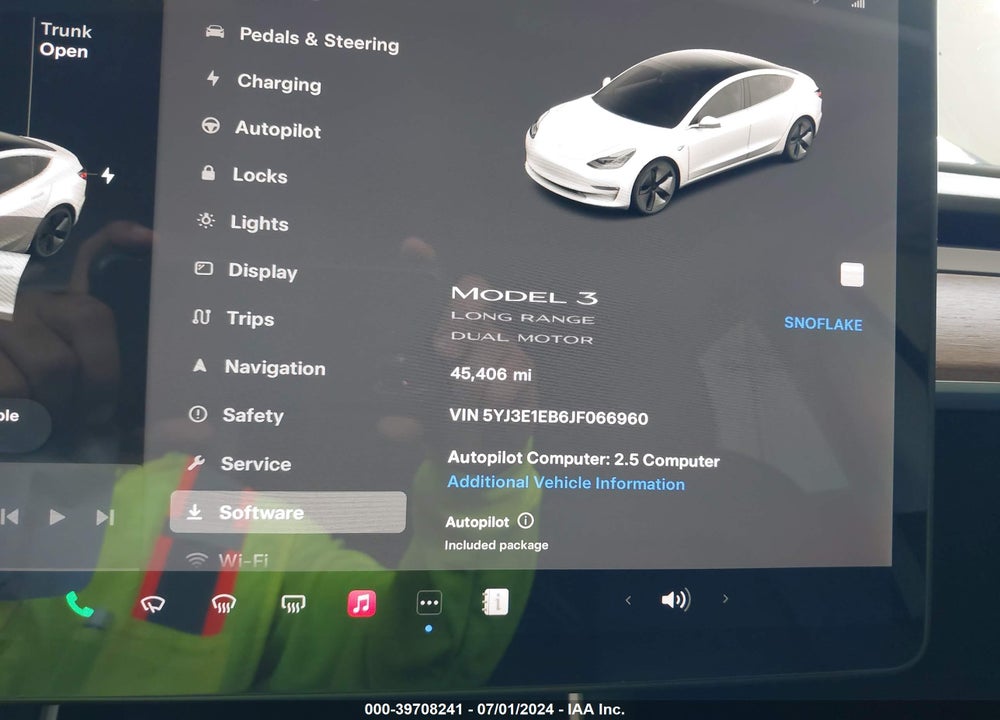 2018 TESLA MODEL 3 LONG RANGE/PERFORMANCE VIN: 5YJ3E1EB6JF066960