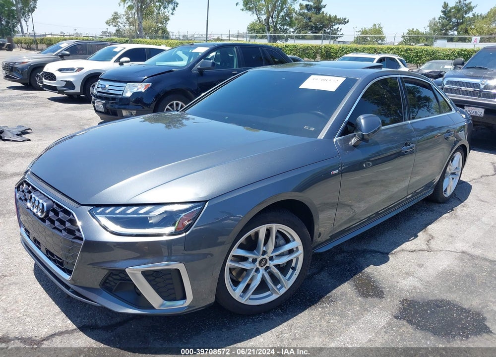 2022 AUDI A4 PREMIUM PLUS 45 TFSI S LINE QUATTRO S TRONIC VIN: WAUEAAF45NA037241