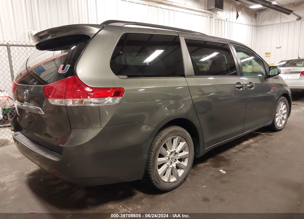 2012 TOYOTA SIENNA LIMITED V6 7 PASSENGER VIN: 5TDYK3DC5CS244831