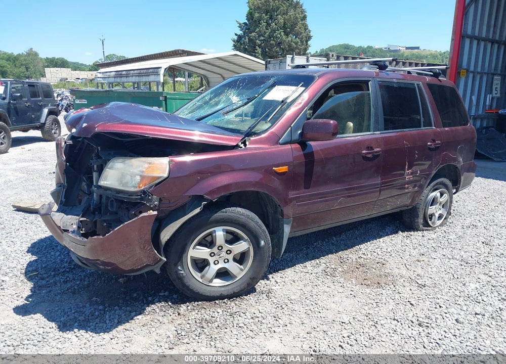 2008 HONDA PILOT EX-L VIN: 5FNYF18738B040188