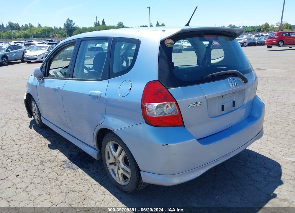 2008 HONDA FIT SPORT VIN: JHMGD38618S021242
