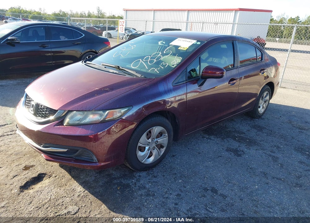 2015 HONDA CIVIC LX VIN: 19XFB2F53FE059885
