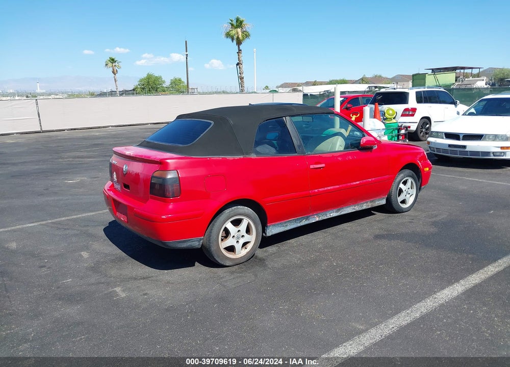 1999 VOLKSWAGEN CABRIO GLS VIN: 3VWDB61E1XM812565