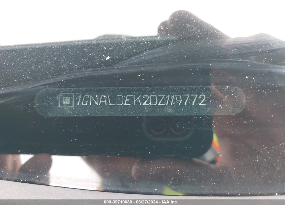 2013 CHEVROLET EQUINOX 1LT VIN: 1GNALDEK2DZ119772