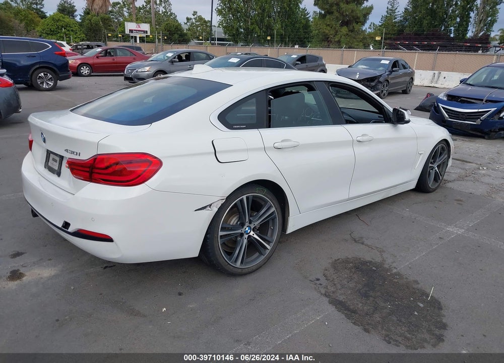 2018 BMW 430I GRAN COUPE VIN: WBA4J1C55JBG80494