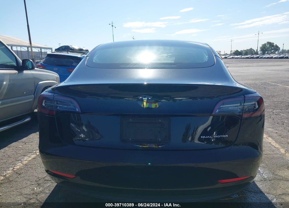 2021 TESLA MODEL 3 LONG RANGE DUAL MOTOR ALL-WHEEL DRIVE VIN: 5YJ3E1EB7MF075798