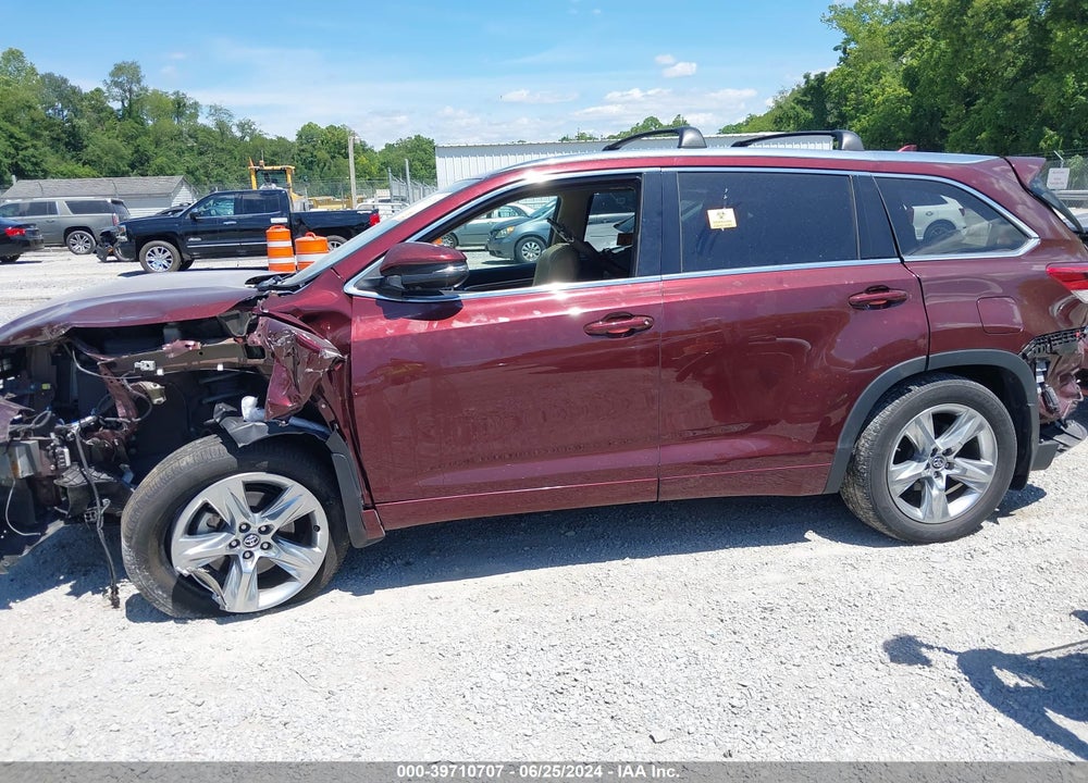 2019 TOYOTA HIGHLANDER LIMITED VIN: 5TDDZRFH6KS961744