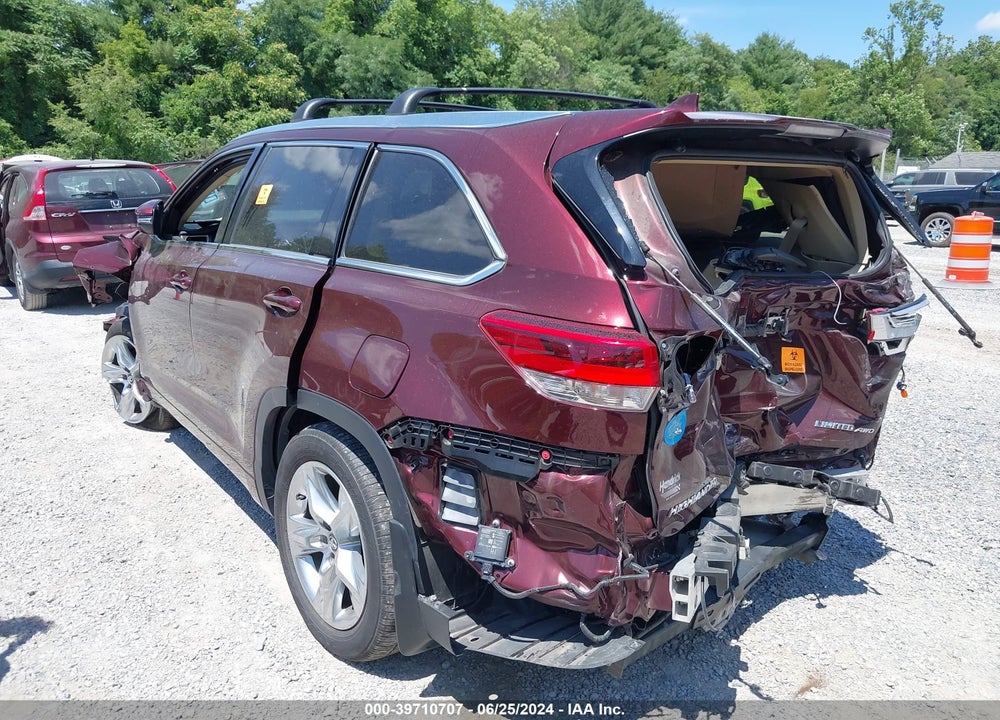 2019 TOYOTA HIGHLANDER LIMITED VIN: 5TDDZRFH6KS961744
