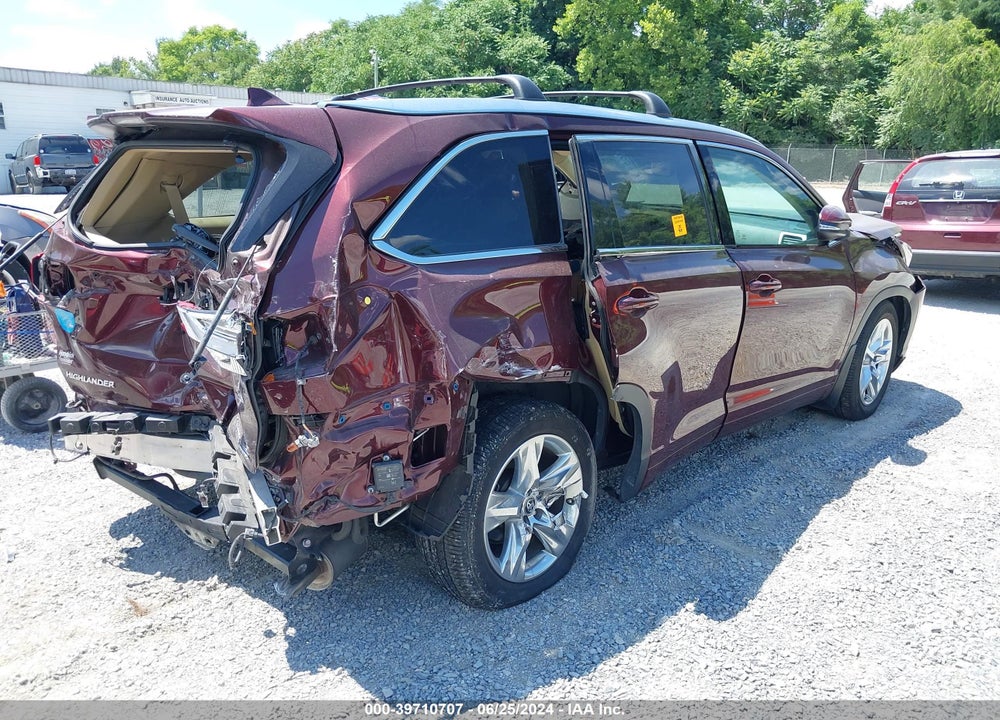 2019 TOYOTA HIGHLANDER LIMITED VIN: 5TDDZRFH6KS961744