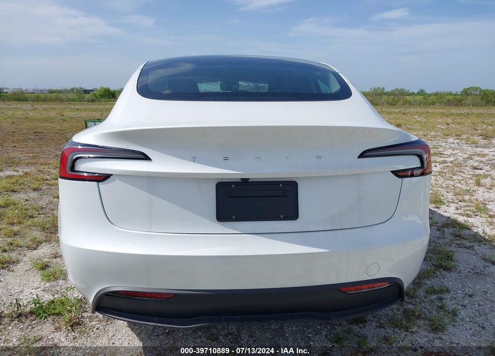 2024 TESLA MODEL 3 REAR-WHEEL DRIVE VIN: 5YJ3E1EA0RF751037