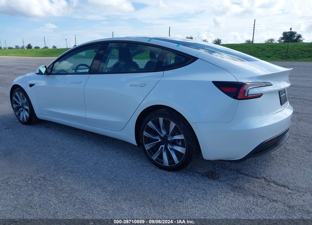 2024 TESLA MODEL 3 REAR-WHEEL DRIVE VIN: 5YJ3E1EA0RF751037
