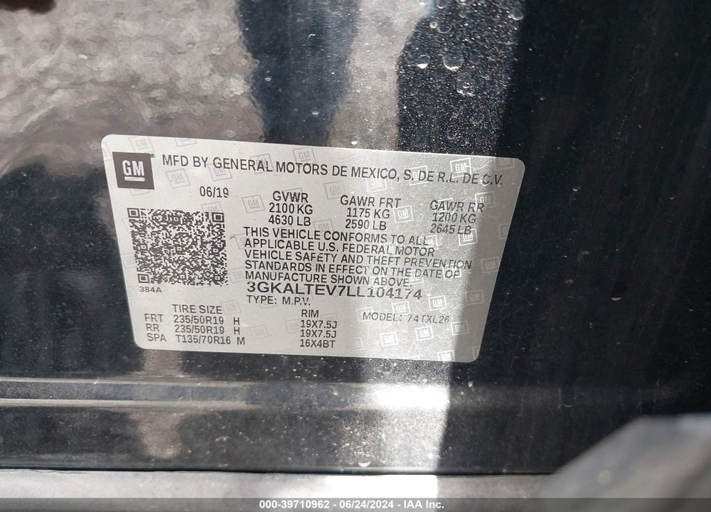 2020 GMC TERRAIN VIN: 3GKALTEV7LL104174