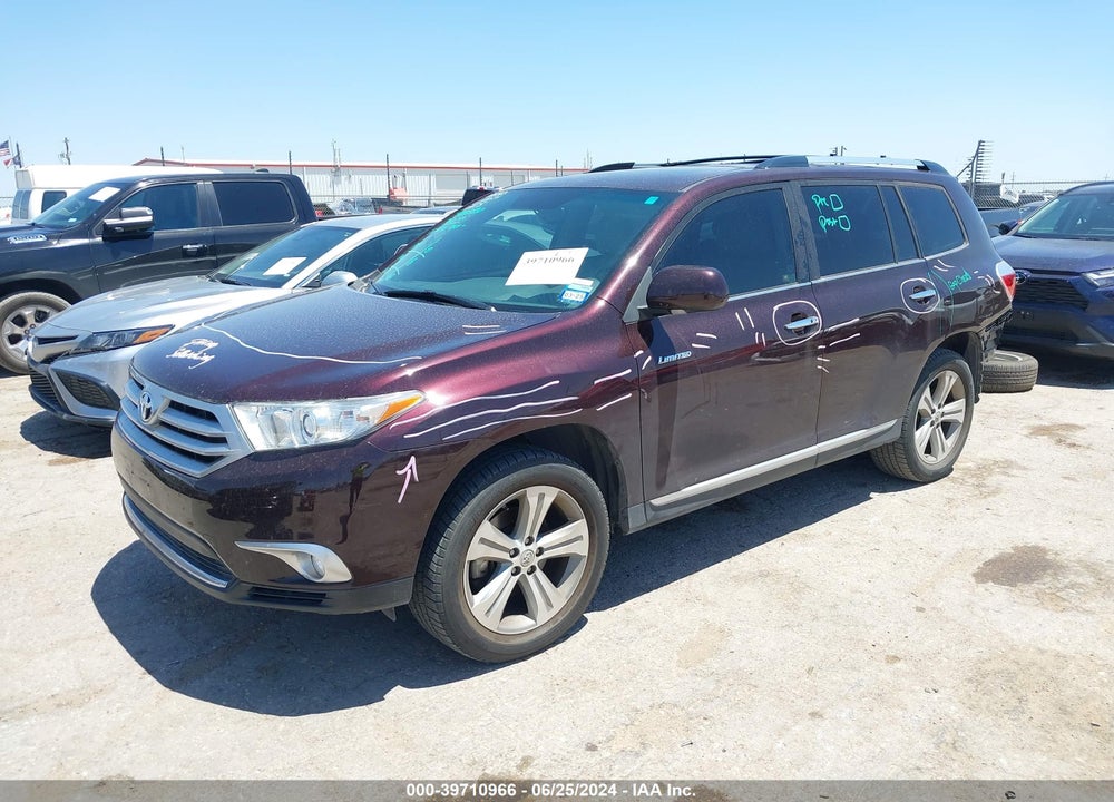 2013 TOYOTA HIGHLANDER LIMITED V6 VIN: 5TDYK3EH7DS104503