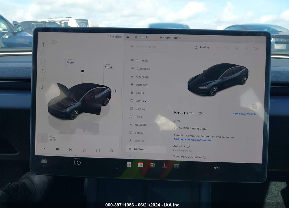 2024 TESLA MODEL 3 REAR-WHEEL DRIVE VIN: 5YJ3E1EA2RF750634