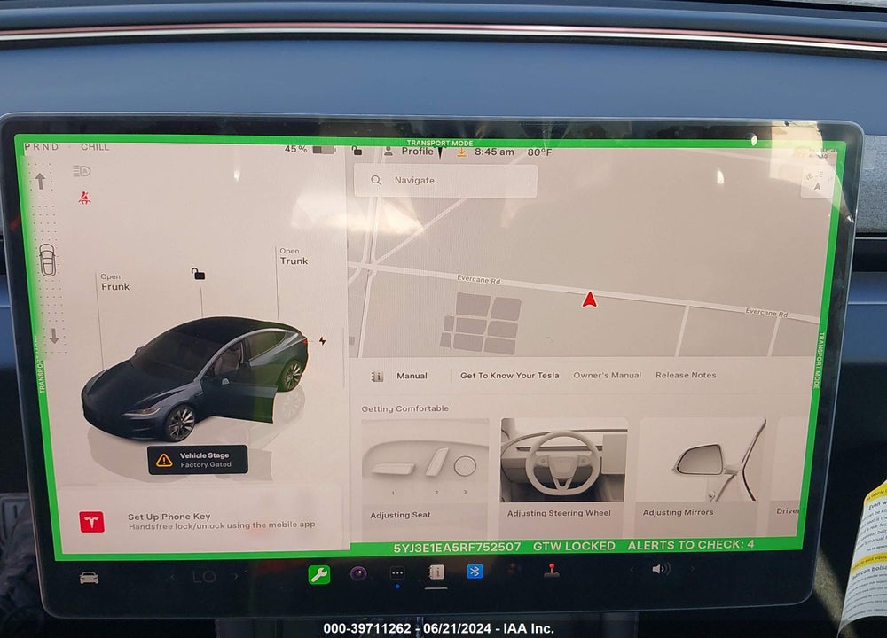 2024 TESLA MODEL 3 REAR-WHEEL DRIVE VIN: 5YJ3E1EA5RF752507