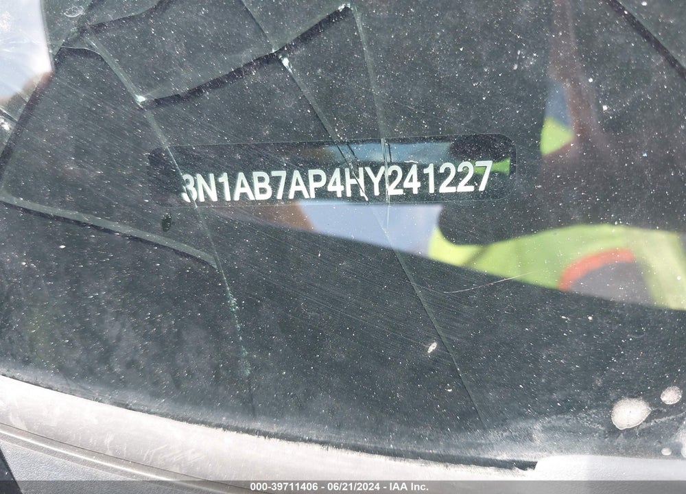 2017 NISSAN SENTRA SV VIN: 3N1AB7AP4HY241227