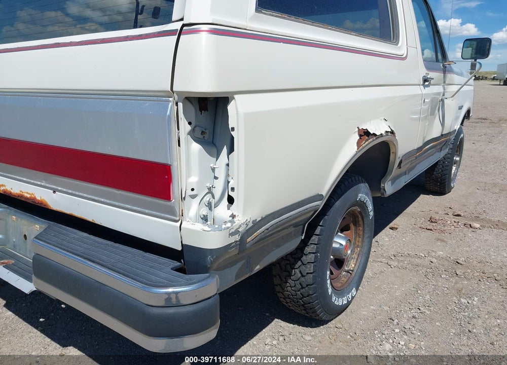 1991 FORD BRONCO U100 VIN: 1FMEU15H5MLA72407
