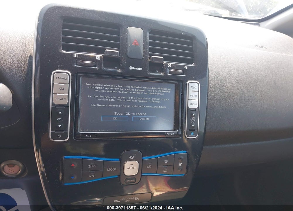 2014 NISSAN LEAF SV VIN: 1N4AZ0CP9EC332114