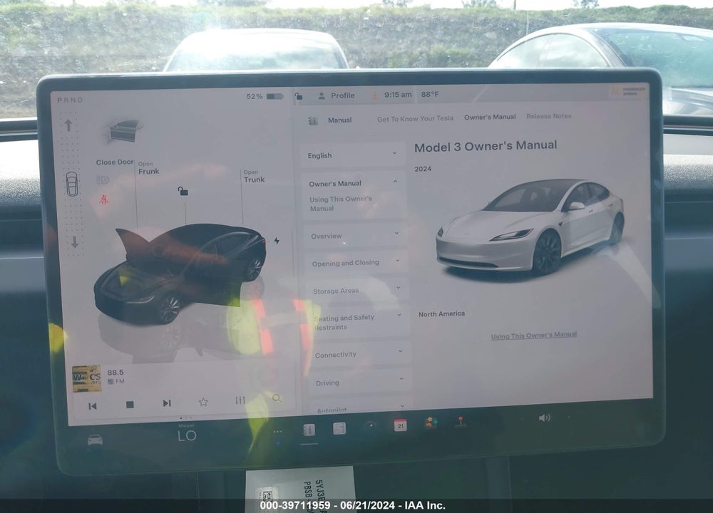 2024 TESLA MODEL 3 REAR-WHEEL DRIVE VIN: 5YJ3E1EA7RF749379