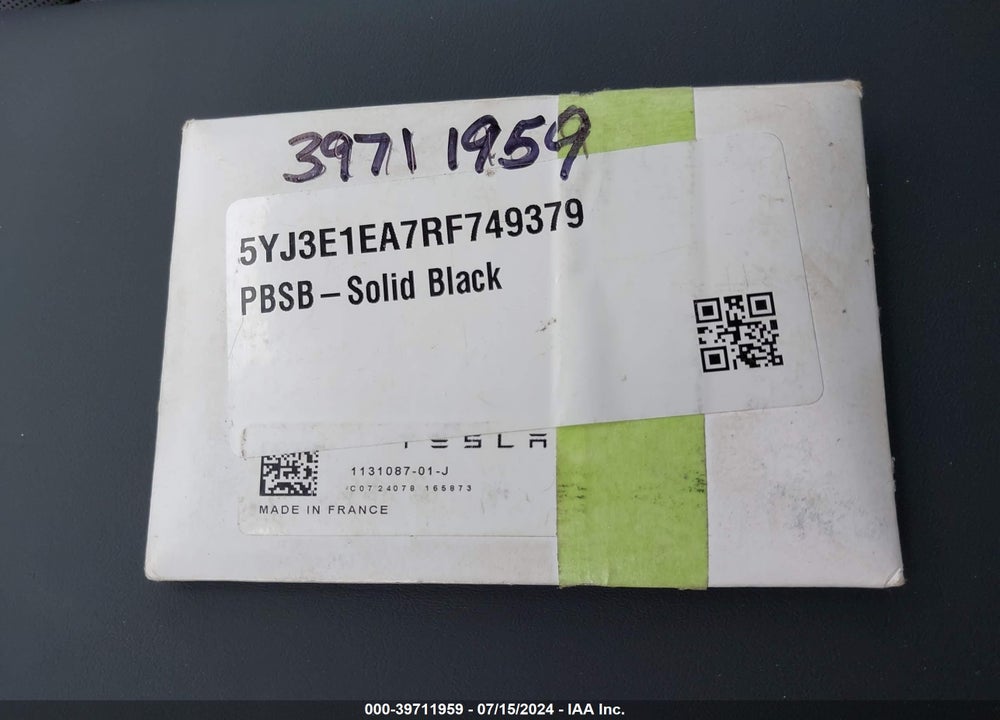 2024 TESLA MODEL 3 REAR-WHEEL DRIVE VIN: 5YJ3E1EA7RF749379