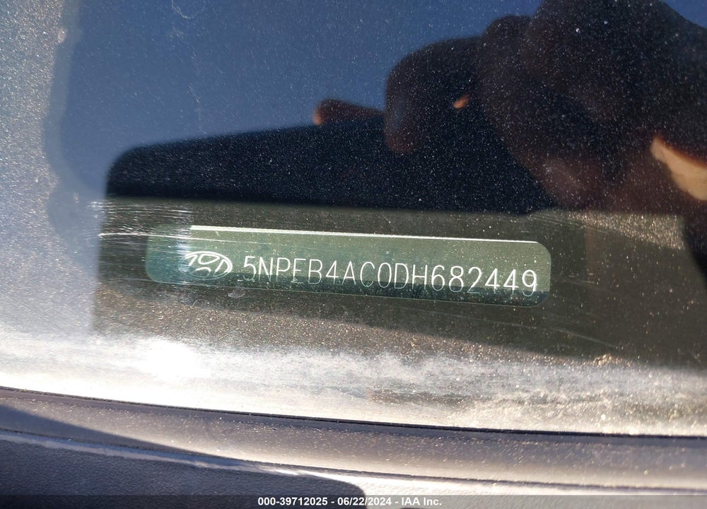 2013 HYUNDAI SONATA GLS VIN: 5NPEB4AC0DH682449