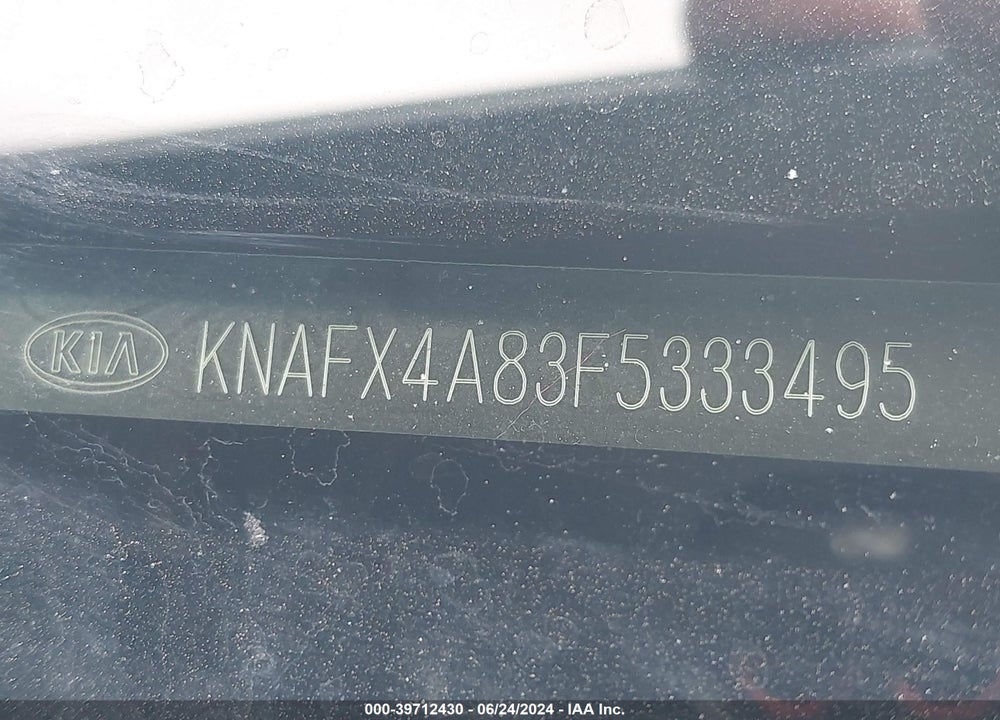 2015 KIA FORTE EX VIN: KNAFX4A83F5333495