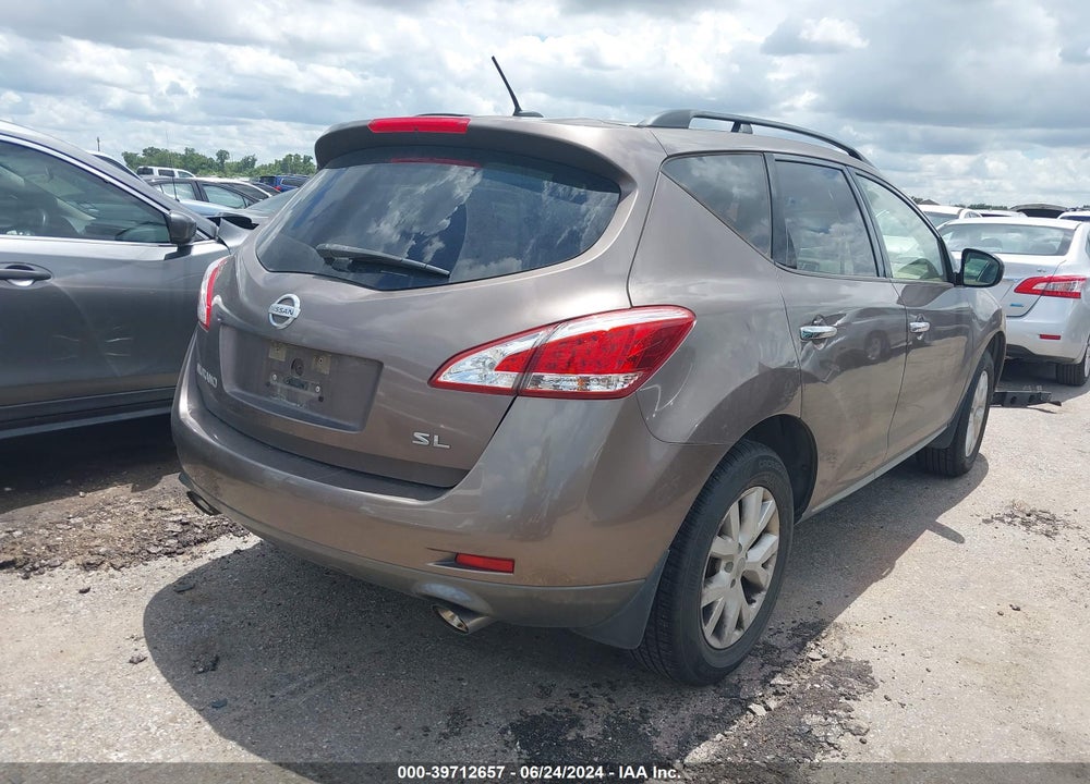 2013 NISSAN MURANO SL VIN: JN8AZ1MUXDW204146