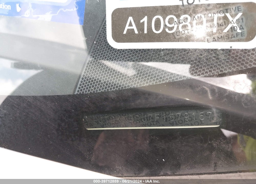 2015 TOYOTA PRIUS TWO VIN: JTDKN3DU7F1879167
