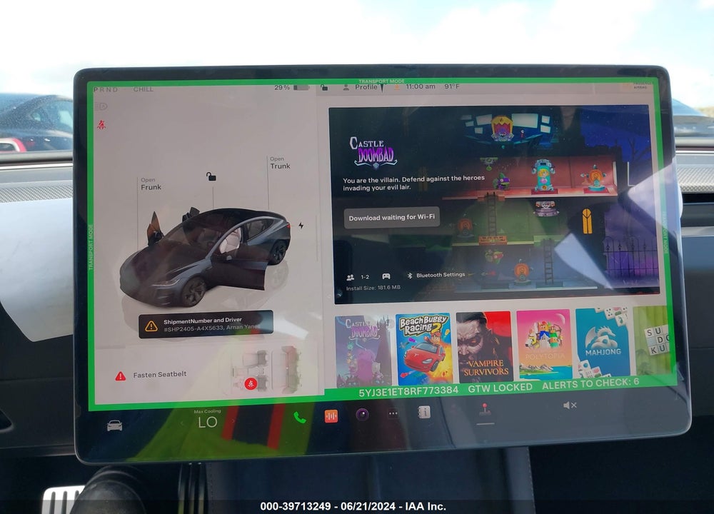2024 TESLA MODEL 3 VIN: 5YJ3E1ET8RF773384