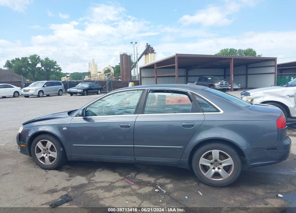 2005 AUDI A4 2.0T VIN: WAUAF78E95A536147