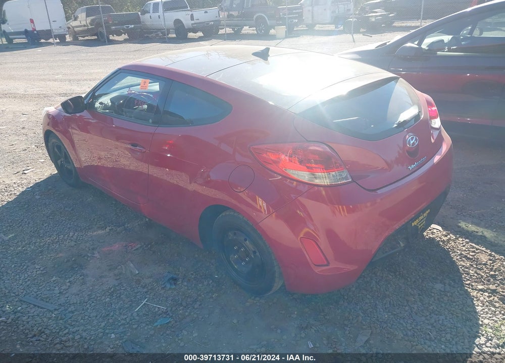 2012 HYUNDAI VELOSTER BASE W/RED/BLACK VIN: KMHTC6AD5CU053679