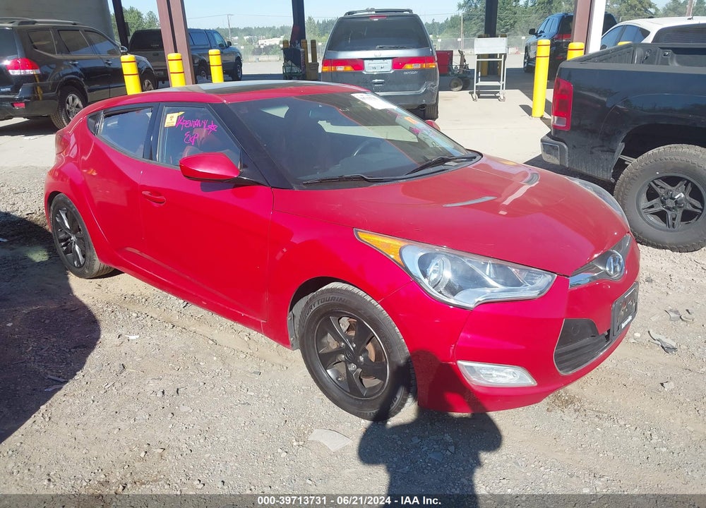 2012 HYUNDAI VELOSTER BASE W/RED/BLACK VIN: KMHTC6AD5CU053679
