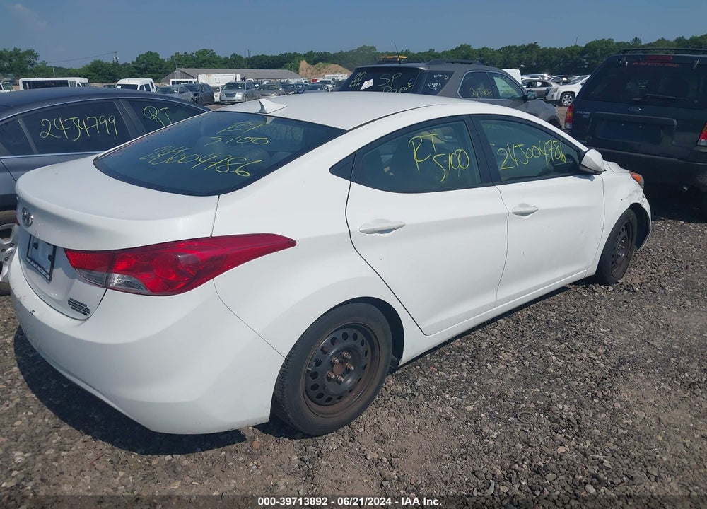2013 HYUNDAI ELANTRA GLS VIN: 5NPDH4AE0DH192993
