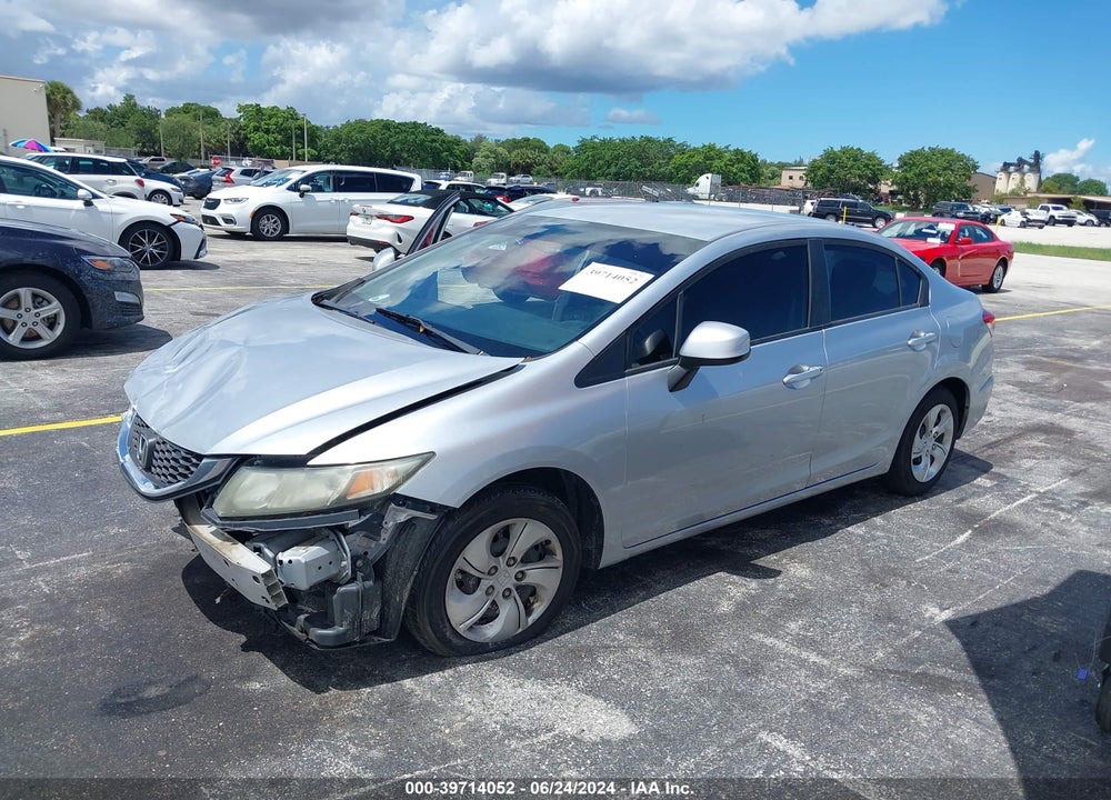 2013 HONDA CIVIC LX VIN: 2HGFB2F5XDH588057