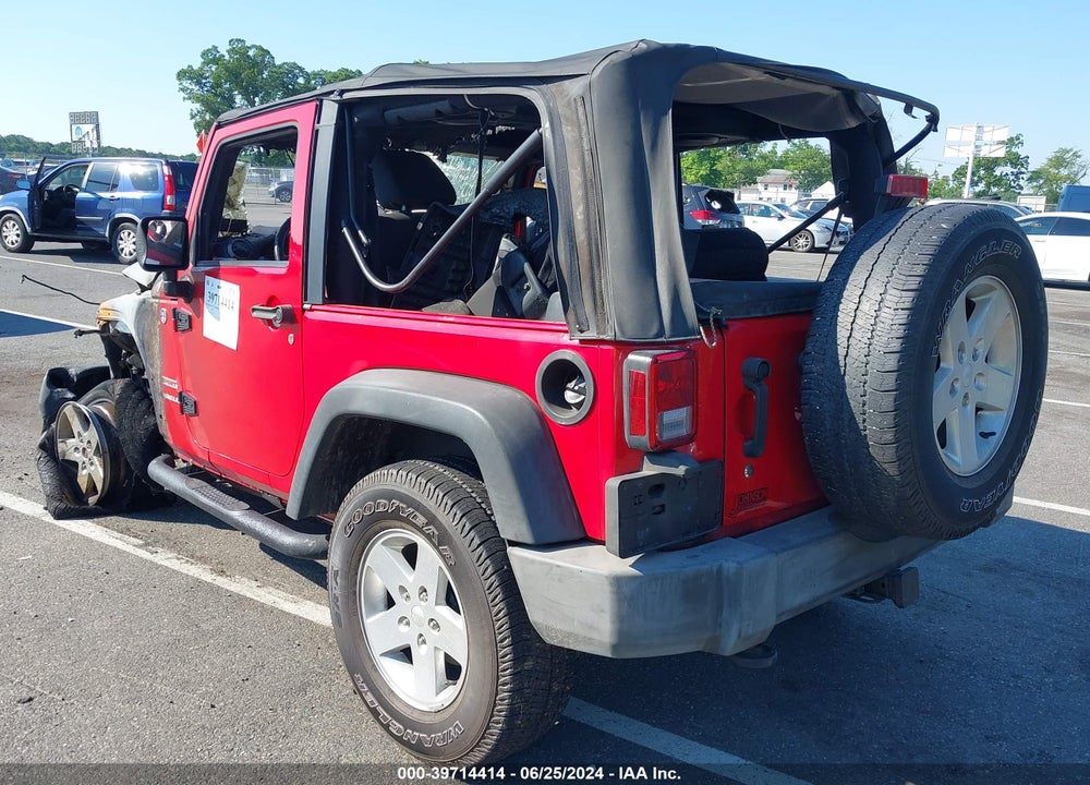 2012 JEEP WRANGLER SPORT VIN: 1C4GJWAG9CL238233