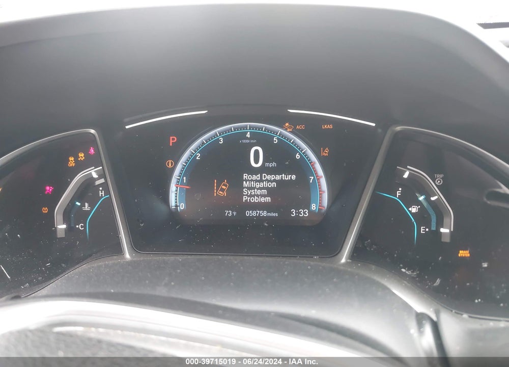 2019 HONDA CIVIC EX VIN: 19XFC1F38KE210476
